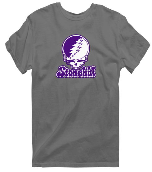 Stonehill Stealie Premium Unisex T-Shirt — Design: Stonehill College — Charcoal