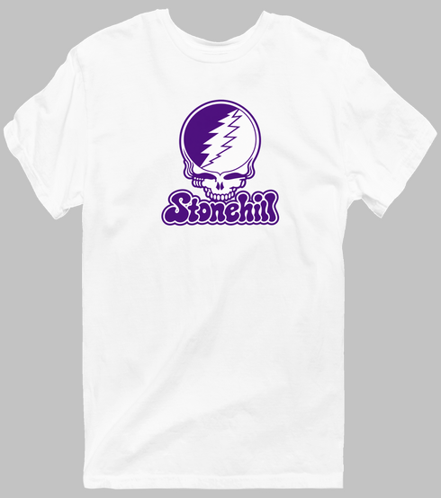 Stonehill Stealie Premium Unisex T-Shirt — Design: Stonehill College — White