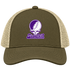 Stonehill Stealie Premium Unisex Trucker Cap — Design: Stonehill College — Moss/Khaki