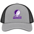 Stonehill Stealie Premium Unisex Trucker Cap — Design: Stonehill College — Heather Grey/Black