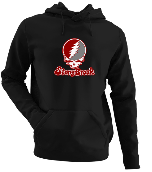 Stony Brook Stealie Premium Unisex Hoodie — Design: Stony Brook University — Black