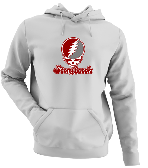 Stony Brook Stealie Premium Unisex Hoodie — Design: Stony Brook University — Sport Grey