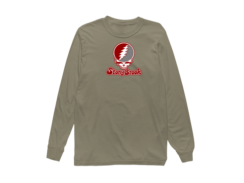 Stony Brook Stealie Premium Unisex Long-Sleeve — Design: Stony Brook University — Sandstone