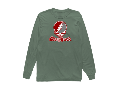 Stony Brook Stealie Premium Unisex Long-Sleeve — Design: Stony Brook University — Light Green