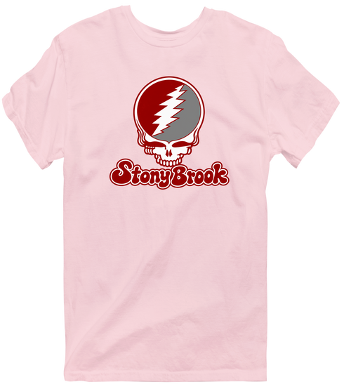 Stony Brook Stealie Premium Unisex T-Shirt — Design: Stony Brook University — Light Pink