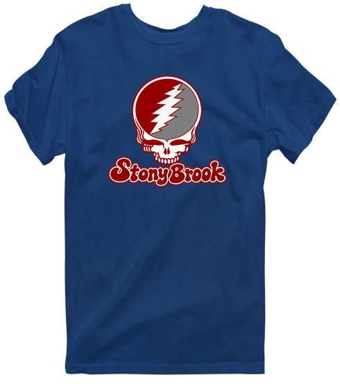 Stony Brook Stealie Premium Unisex T-Shirt — Design: Stony Brook University — Navy