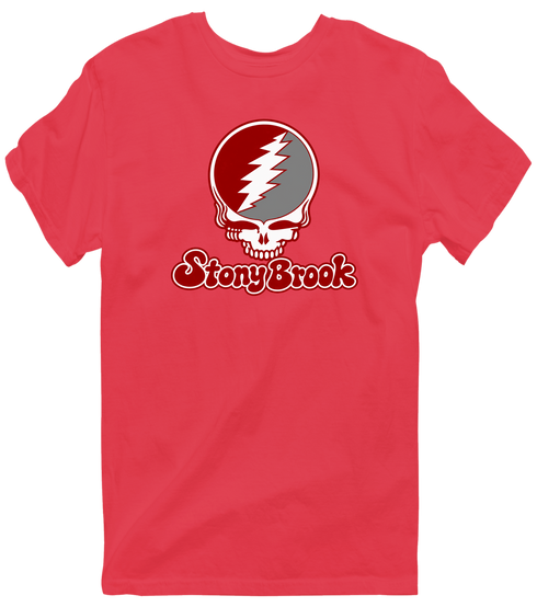 Stony Brook Stealie Premium Unisex T-Shirt — Design: Stony Brook University — Heather Red