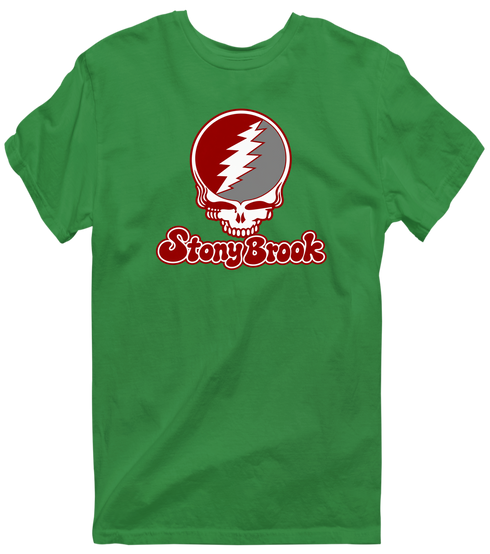 Stony Brook Stealie Premium Unisex T-Shirt — Design: Stony Brook University — Irish Green