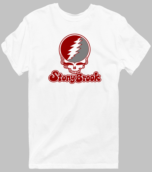 Stony Brook Stealie Premium Unisex T-Shirt — Design: Stony Brook University — White