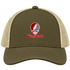 Stony Brook Stealie Premium Unisex Trucker Cap — Design: Stony Brook University — Moss/Khaki