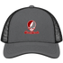 Stony Brook Stealie Premium Unisex Trucker Cap — Design: Stony Brook University — Charcoal/Black