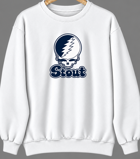 Stout Stealie Premium Unisex Crewneck — Design: Wisconsin-Stout University of — White