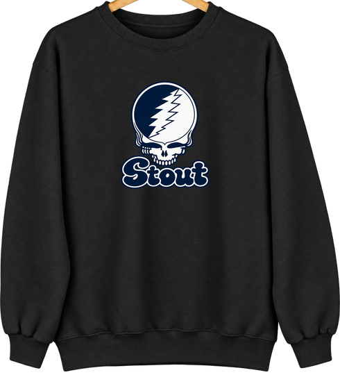 Stout Stealie Premium Unisex Crewneck — Design: Wisconsin-Stout University of — Black