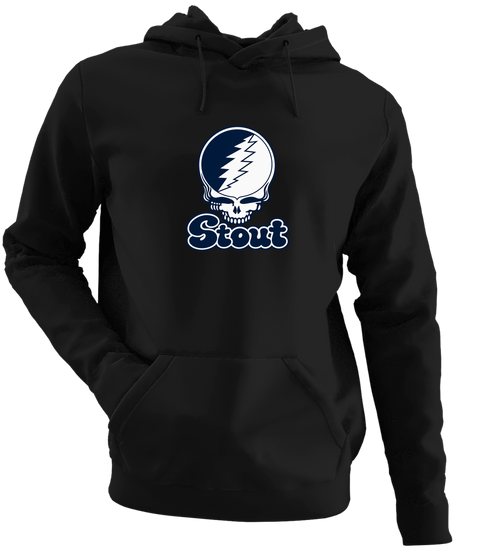 Stout Stealie Premium Unisex Hoodie — Design: Wisconsin-Stout University of — Black