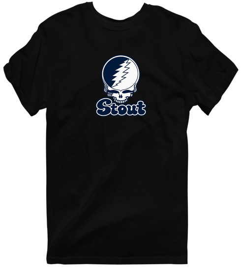 Stout Stealie Premium Unisex T-Shirt — Design: Wisconsin-Stout University of — Black