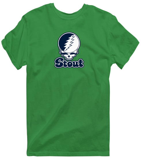 Stout Stealie Premium Unisex T-Shirt — Design: Wisconsin-Stout University of — Irish Green