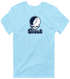 Stout Stealie Premium Unisex T-Shirt — Design: Wisconsin-Stout University of — Light Blue