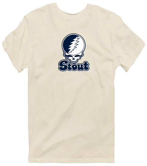 Stout Stealie Premium Unisex T-Shirt — Design: Wisconsin-Stout University of — Sand