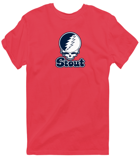 Stout Stealie Premium Unisex T-Shirt — Design: Wisconsin-Stout University of — Heather Red