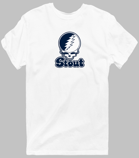 Stout Stealie Premium Unisex T-Shirt — Design: Wisconsin-Stout University of — White