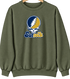 Suffolk Stealie Premium Unisex Crewneck — Design: Suffolk University — Military Green