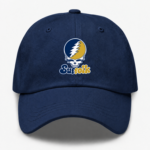 Suffolk Stealie Premium Unisex Dad Hat — Design: Suffolk University — Navy