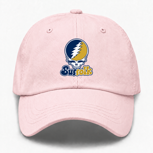 Suffolk Stealie Premium Unisex Dad Hat — Design: Suffolk University — Pink