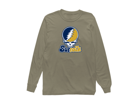 Suffolk Stealie Premium Unisex Long-Sleeve — Design: Suffolk University — Sandstone