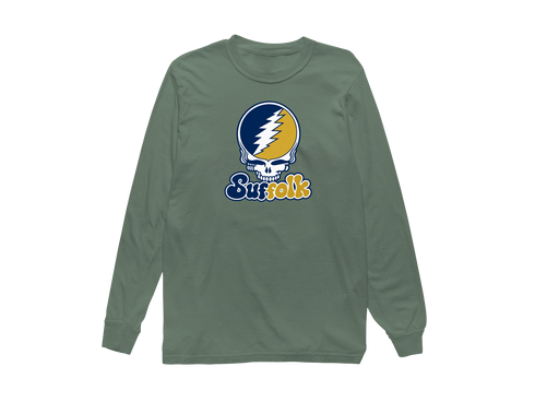Suffolk Stealie Premium Unisex Long-Sleeve — Design: Suffolk University — Light Green