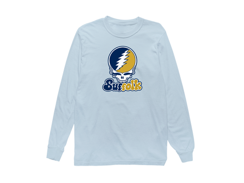 Suffolk Stealie Premium Unisex Long-Sleeve — Design: Suffolk University — Chambray