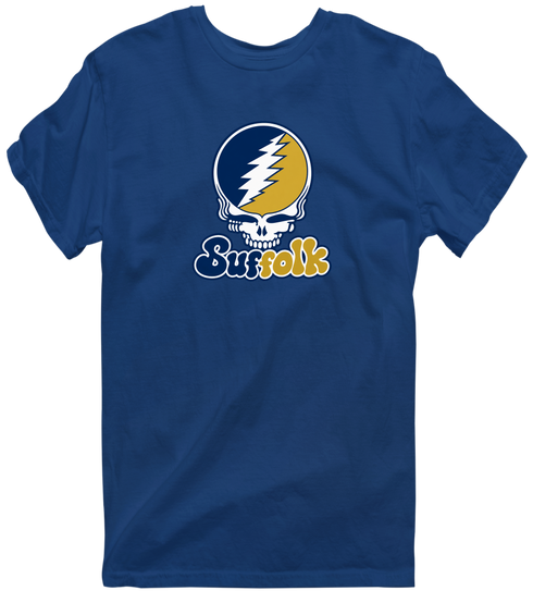 Suffolk Stealie Premium Unisex T-Shirt — Design: Suffolk University — Navy