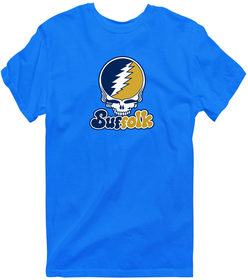 Suffolk Stealie Premium Unisex T-Shirt — Design: Suffolk University — Royal