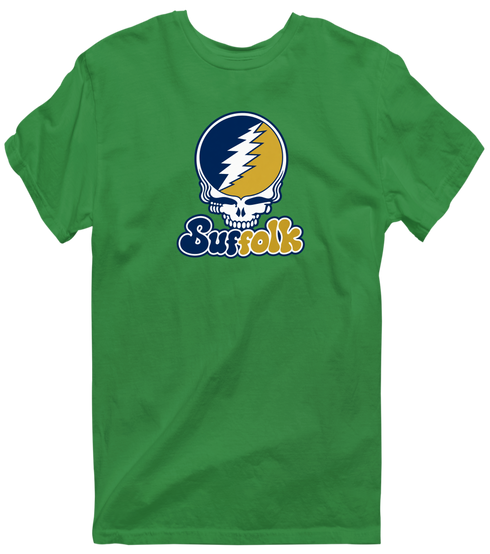 Suffolk Stealie Premium Unisex T-Shirt — Design: Suffolk University — Irish Green