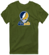 Suffolk Stealie Premium Unisex T-Shirt — Design: Suffolk University — Military Green
