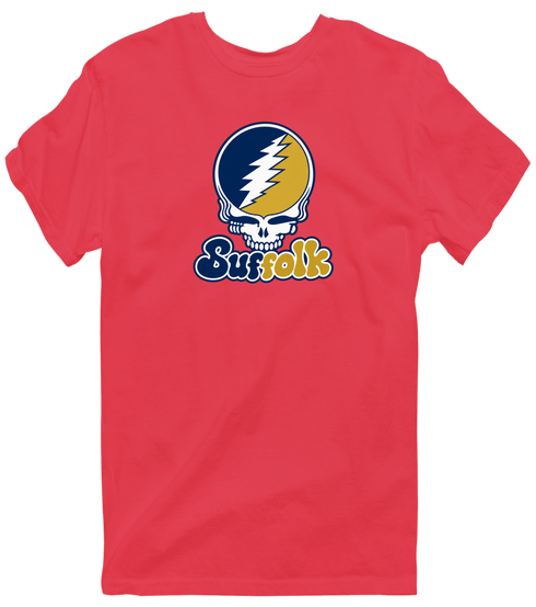 Suffolk Stealie Premium Unisex T-Shirt — Design: Suffolk University — Heather Red