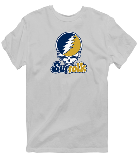 Suffolk Stealie Premium Unisex T-Shirt — Design: Suffolk University — Sport Grey