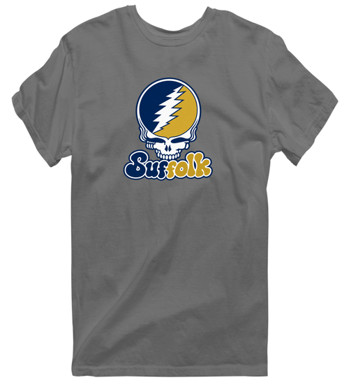 Suffolk Stealie Premium Unisex T-Shirt — Design: Suffolk University — Charcoal