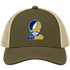 Suffolk Stealie Premium Unisex Trucker Cap — Design: Suffolk University — Moss/Khaki