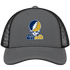 Suffolk Stealie Premium Unisex Trucker Cap — Design: Suffolk University — Charcoal/Black