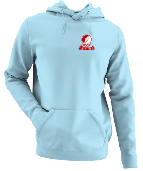 Plattsburgh Stealie Premium Unisex Hoodie — Design: SUNY Plattsburgh — Light Blue