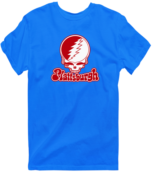 Plattsburgh Stealie Premium Unisex T-Shirt — Design: SUNY Plattsburgh — Royal