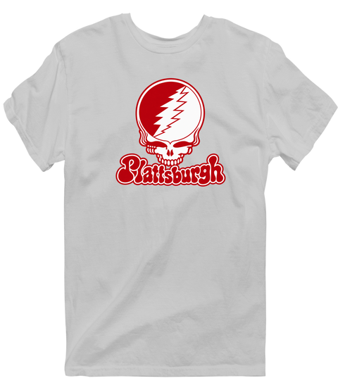 Plattsburgh Stealie Premium Unisex T-Shirt — Design: SUNY Plattsburgh — Sport Grey