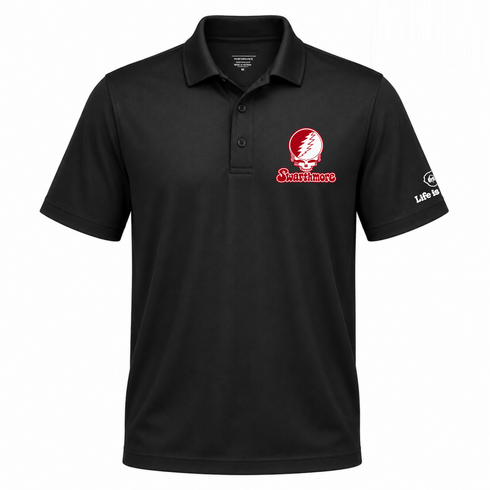 Swarthmore Stealie Premium Unisex Polo — Design: Swarthmore College — Black