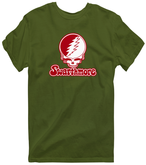 Swarthmore Stealie Premium Unisex T-Shirt — Design: Swarthmore College — Military Green