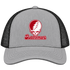 Swarthmore Stealie Premium Unisex Trucker Cap — Design: Swarthmore College — Heather Grey/Black