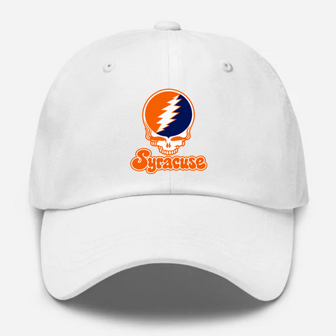 Syracuse Stealie Premium Unisex Dad Hat — Design: Syracuse University — White