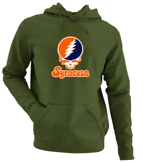 Syracuse Stealie Premium Unisex Hoodie — Design: Syracuse University — Military Green