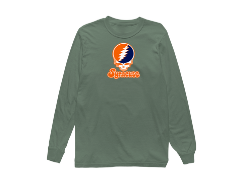Syracuse Stealie Premium Unisex Long-Sleeve — Design: Syracuse University — Light Green