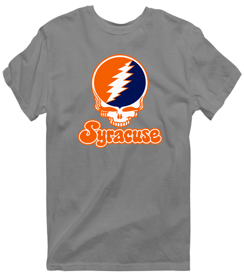 Syracuse Stealie Premium Unisex T-Shirt — Design: Syracuse University — Dark Heather