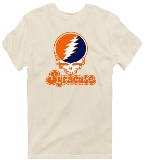 Syracuse Stealie Premium Unisex T-Shirt — Design: Syracuse University — Sand